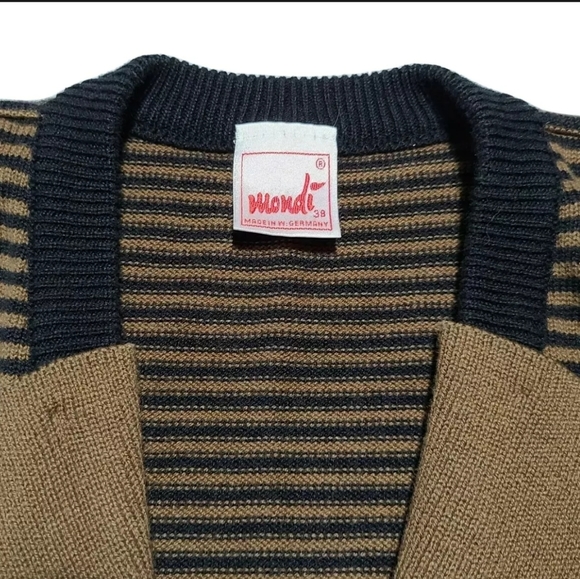CUTE ❤ Vintage 80s Mondi Collared Cardigan Sweater - Picture 3 of 4